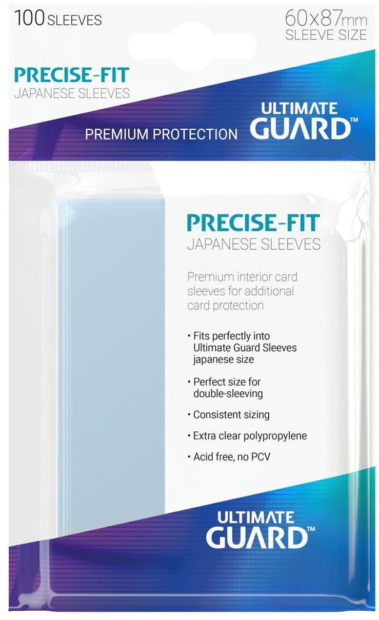 Ultimate Guard – Precise-Fit Japanese Size Obaly 100 ks – Transparent