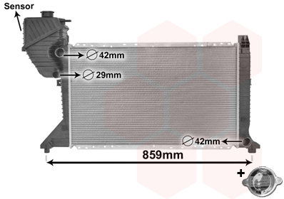 VAN WEZEL chladič, chladenie motora 30002300