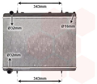 VAN WEZEL chladič, chladenie motora 40002259