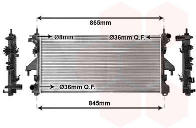 VAN WEZEL chladič, chladenie motora 40012305