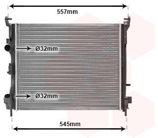 VAN WEZEL chladič, chladenie motora 43002362