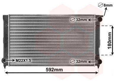 VAN WEZEL chladič, chladenie motora 58002045