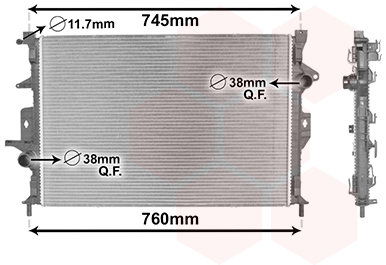 VAN WEZEL chladič, chladenie motora 59002187
