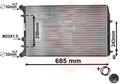 VAN WEZEL chladič, chladenie motora 76002006