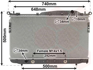 VAN WEZEL chladič, chladenie motora 81002135