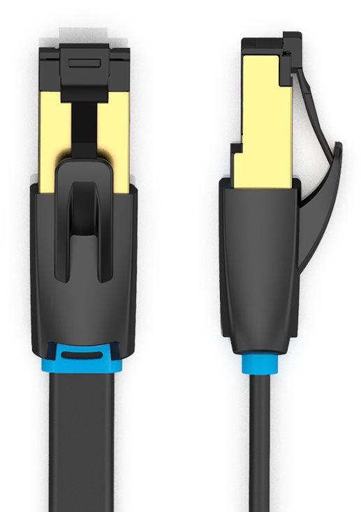 Vention Flat Cat.8 Patch Cable 3 m Black