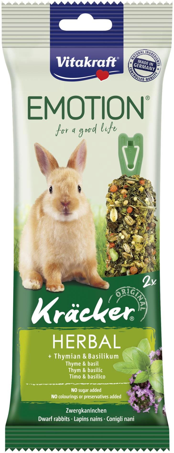 Vitakraft pochúťka pre králiky Emotion Kräcker herbal 2 ks