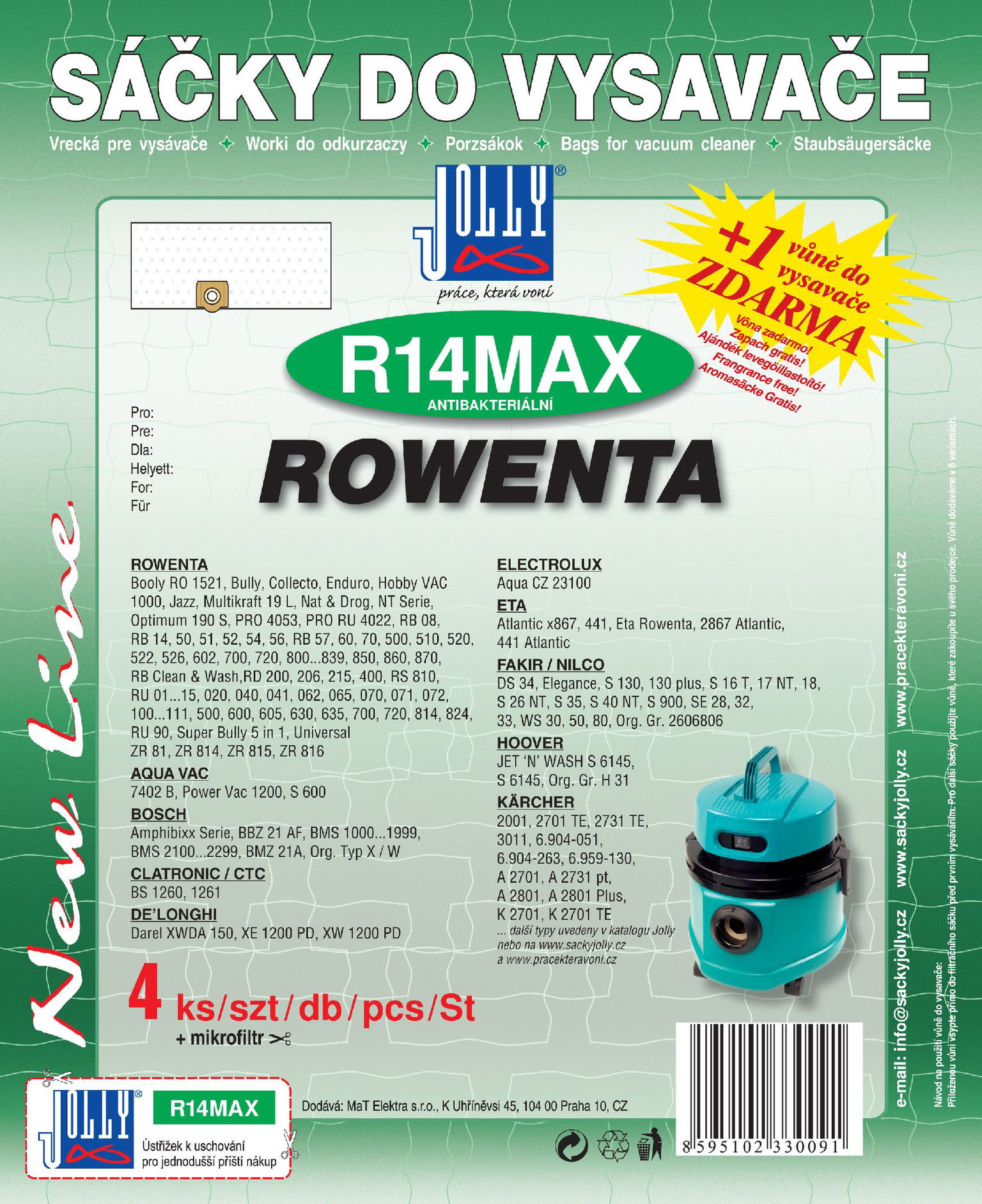 Vrecká do vysávača R14 MAX – textilné