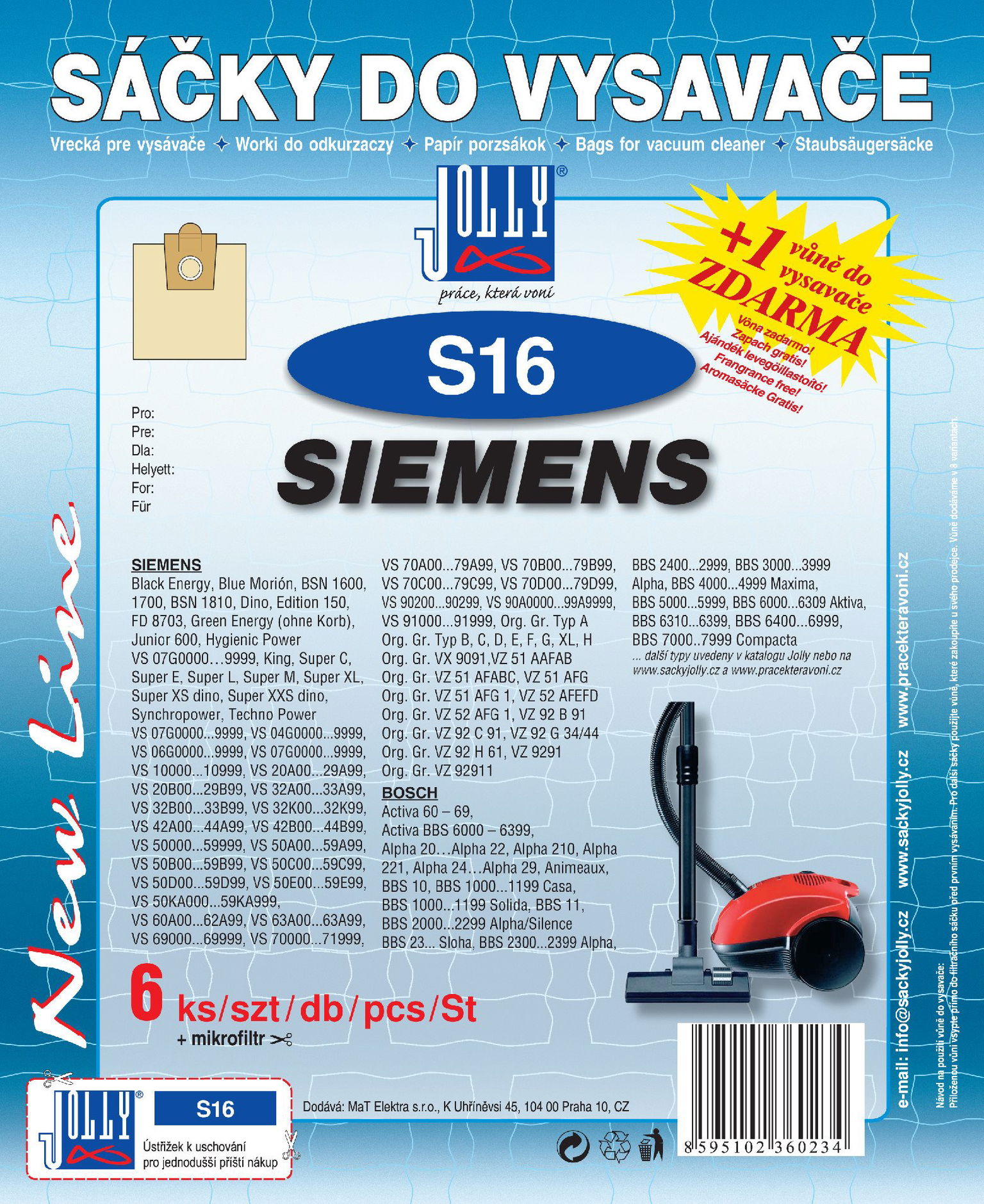 Vrecká do vysávača S16