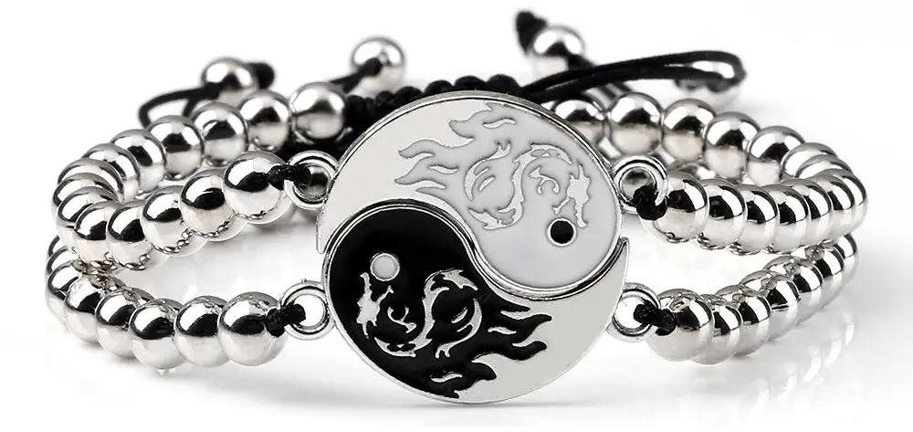 Wrap Q1 Korálkový náramok Yin Yang – 10-4