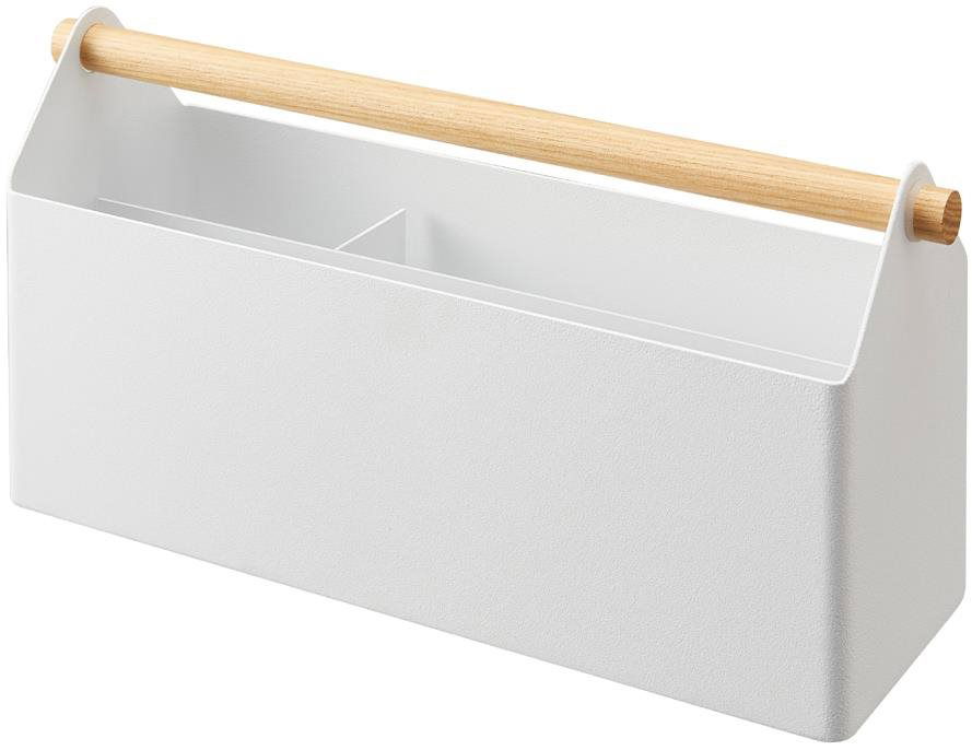 Yamazaki Organizér kancelársky Tosca 4152, kov/drevo, š. 27 cm, biely