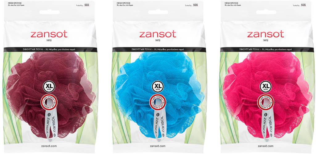 Zansot 3× Extra veľká sieťovaná huba, viacfarebná