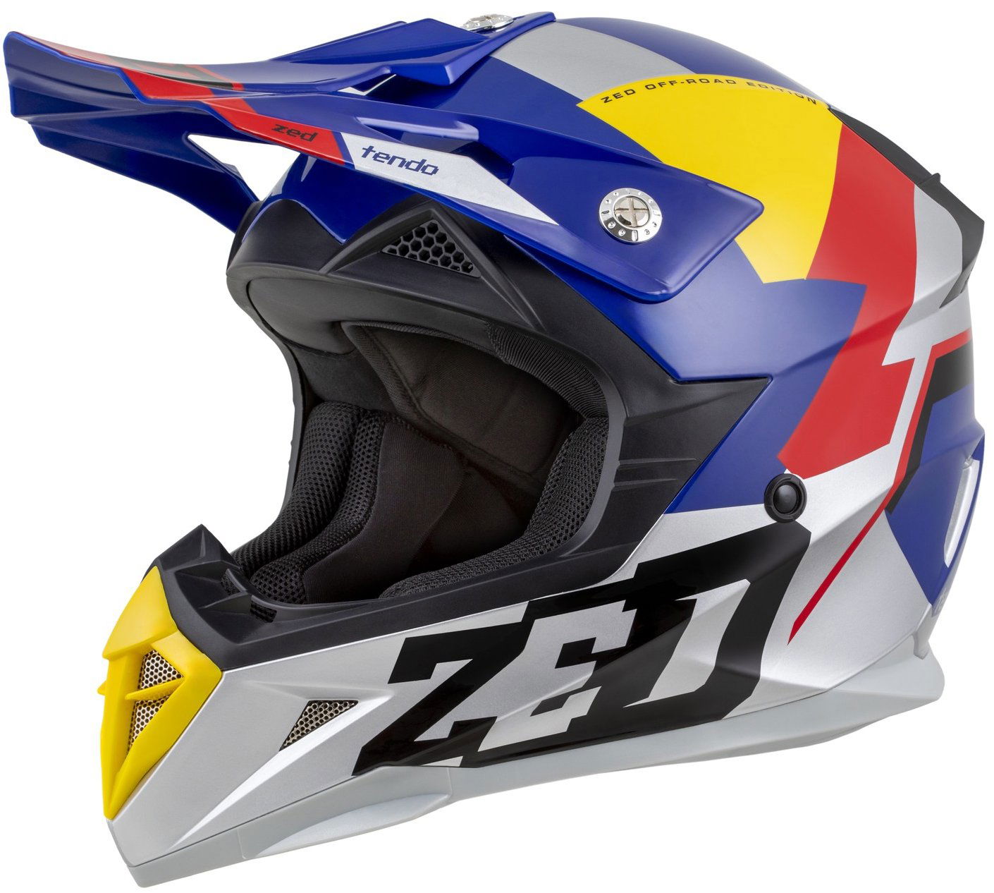 ZED X1.9 TENDO 2025, modrá perleť/červená/žltá/strieborná, veľ. M