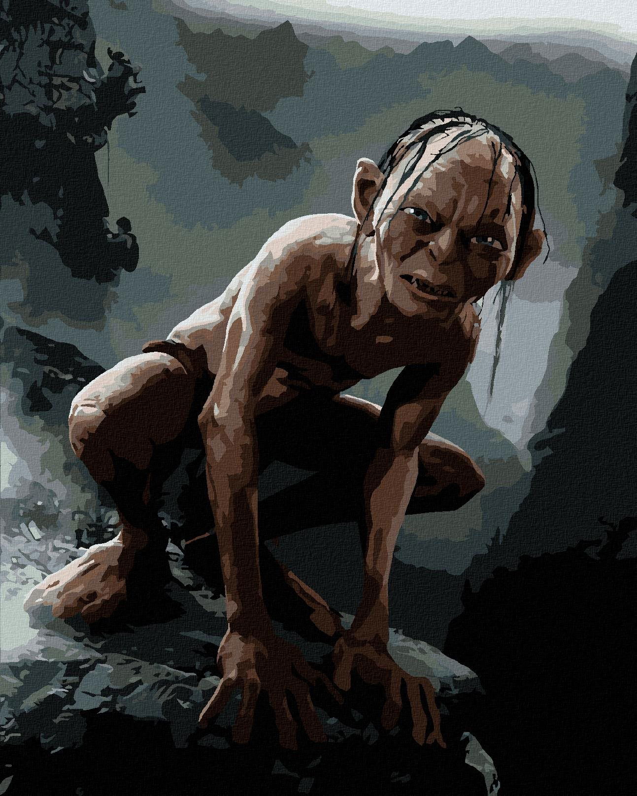 Zuty – Glum (Pán Prsteňov), 40 × 50 cm, bez rámu a bez napnutia plátna