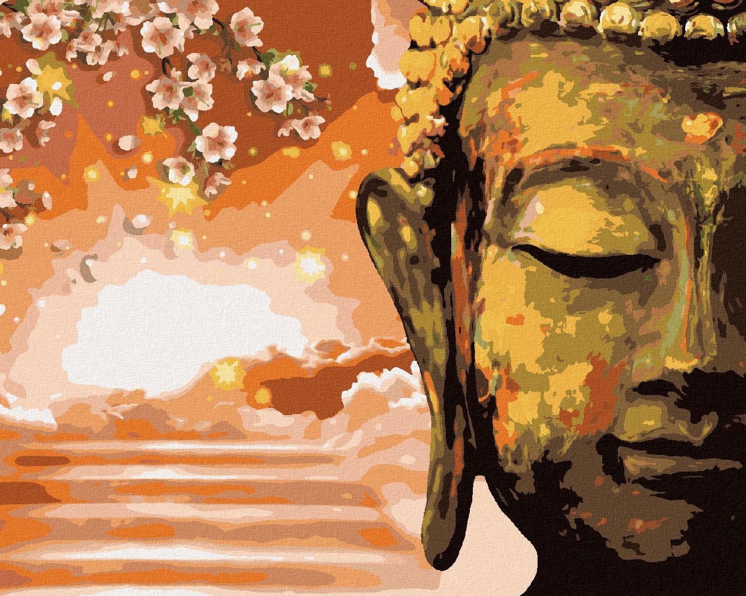 Zuty – Maľovanie Podľa Čísel – Buddha A Strom, 40 × 50 cm, Plátno + Rám