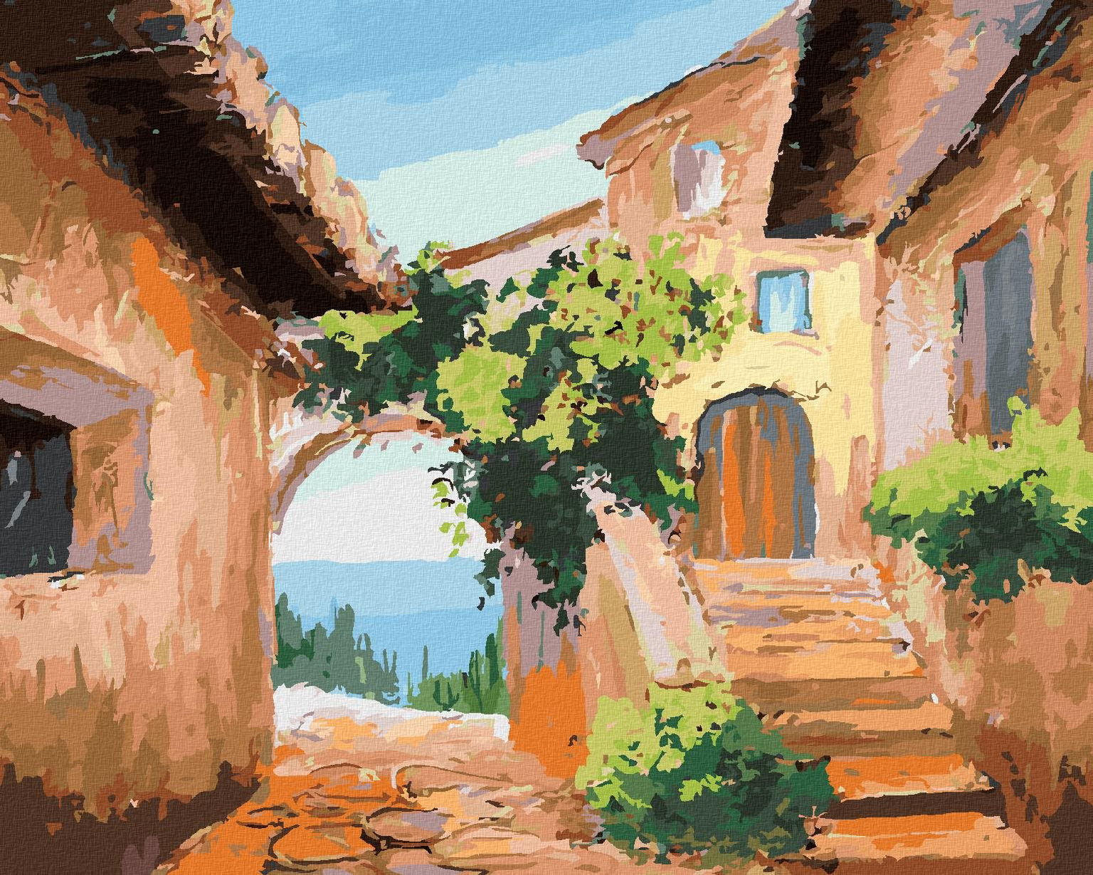 Zuty – Maľovanie Podľa Čísel – Domček Pri Mori, 80 × 100 cm, Plátno
