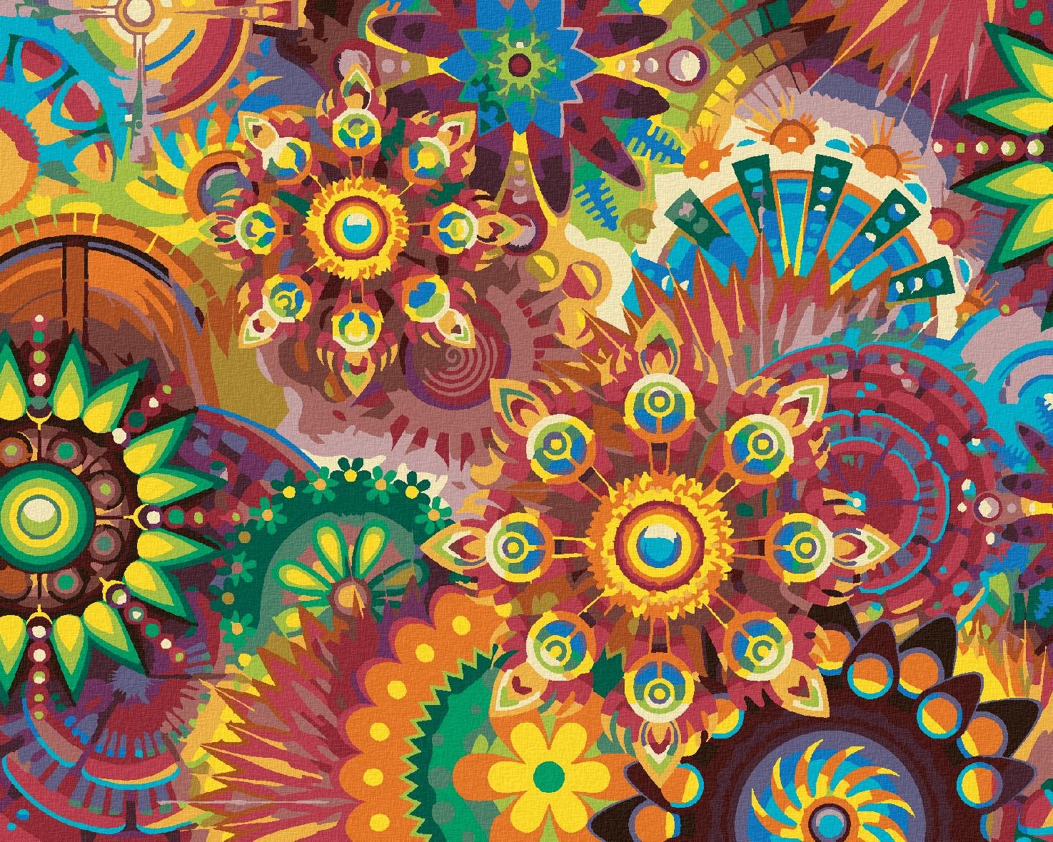 Zuty – Maľovanie Podľa Čísel – Farebné Mandaly, 40 × 50 cm, Plátno