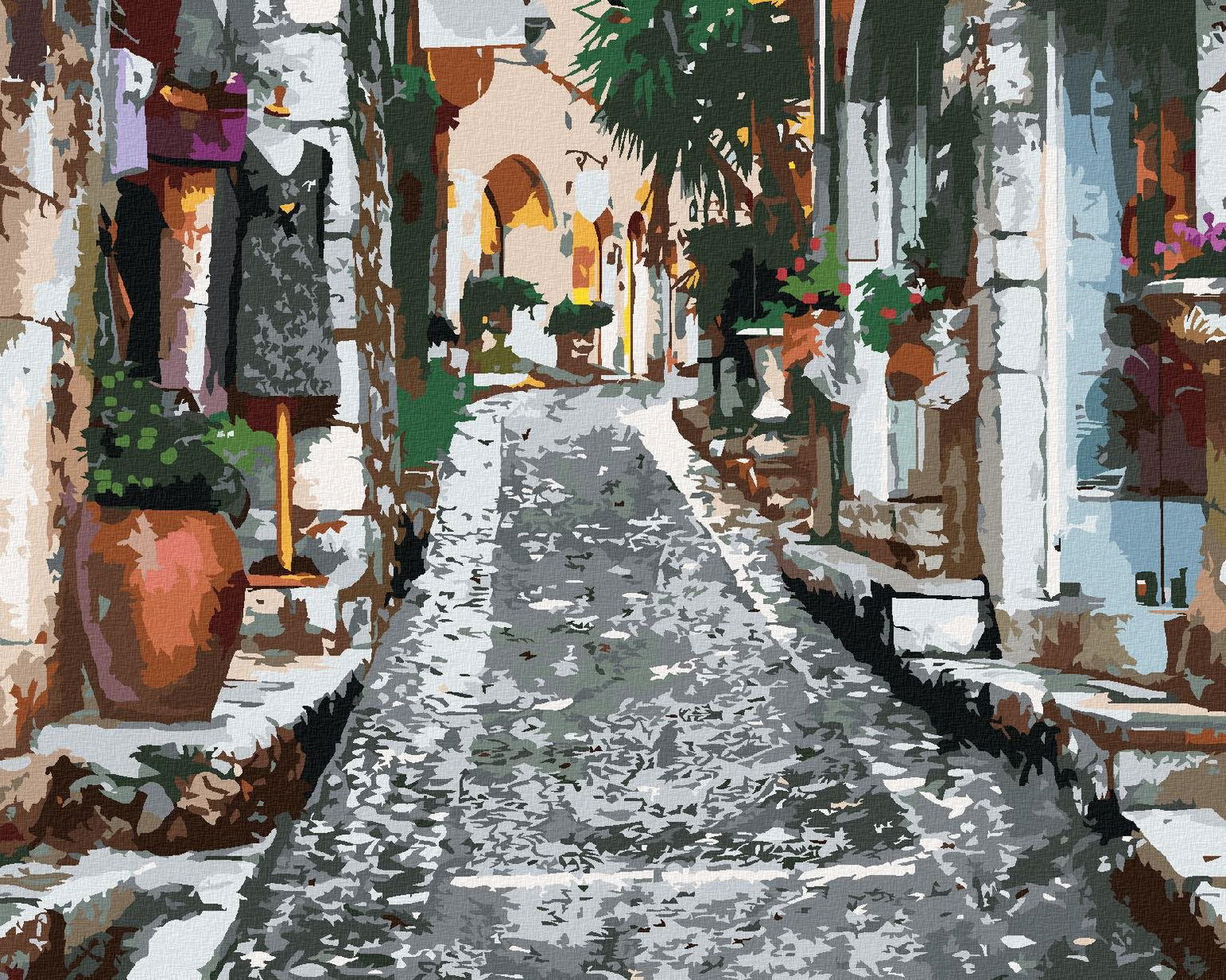 Zuty – Maľovanie Podľa Čísel – Historická Ulička V Provence, 40 × 50 cm, Plátno