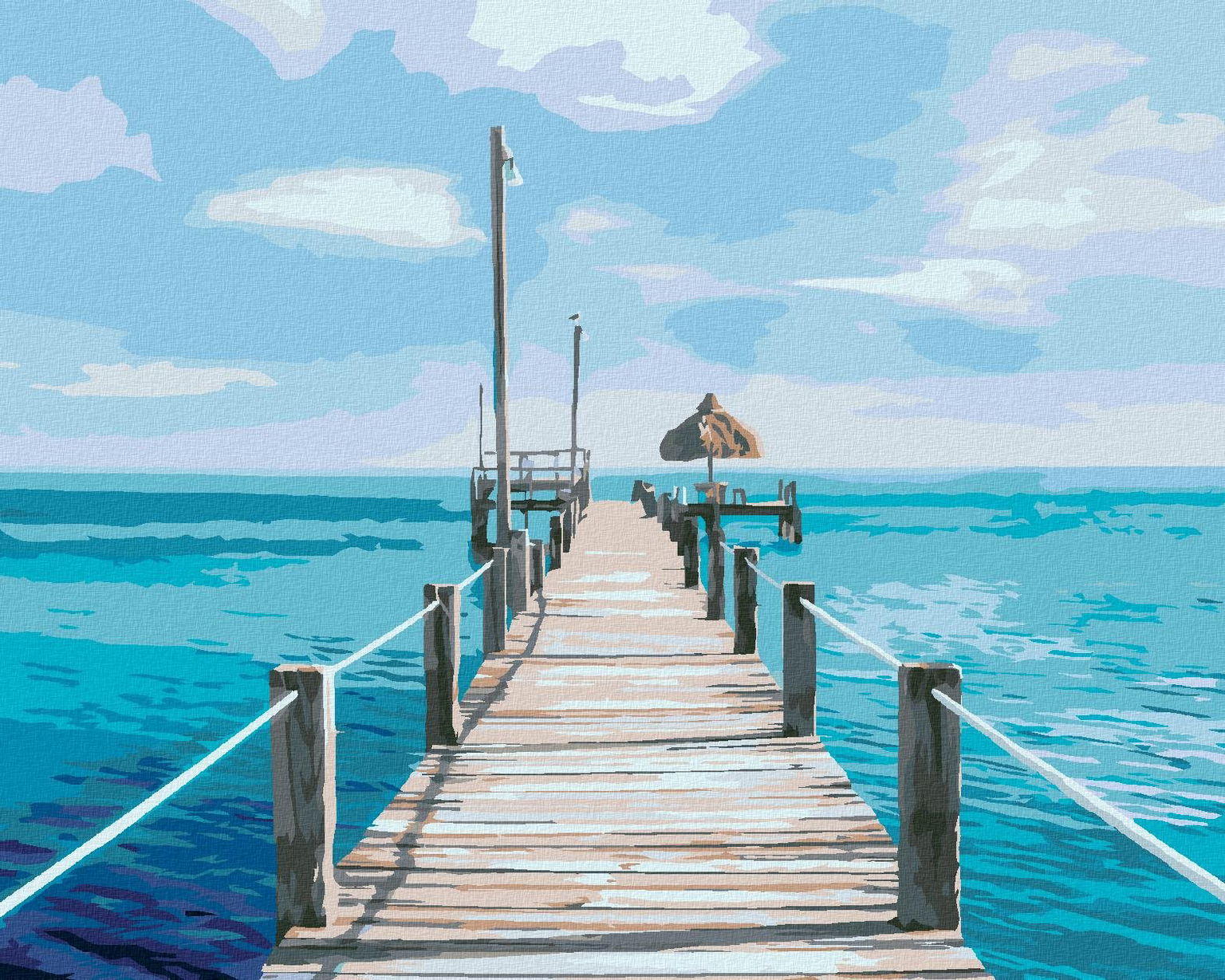 Zuty - Maľovanie podľa čísel - Mólo a more (Ted Davis), 80 × 100 cm, plátno