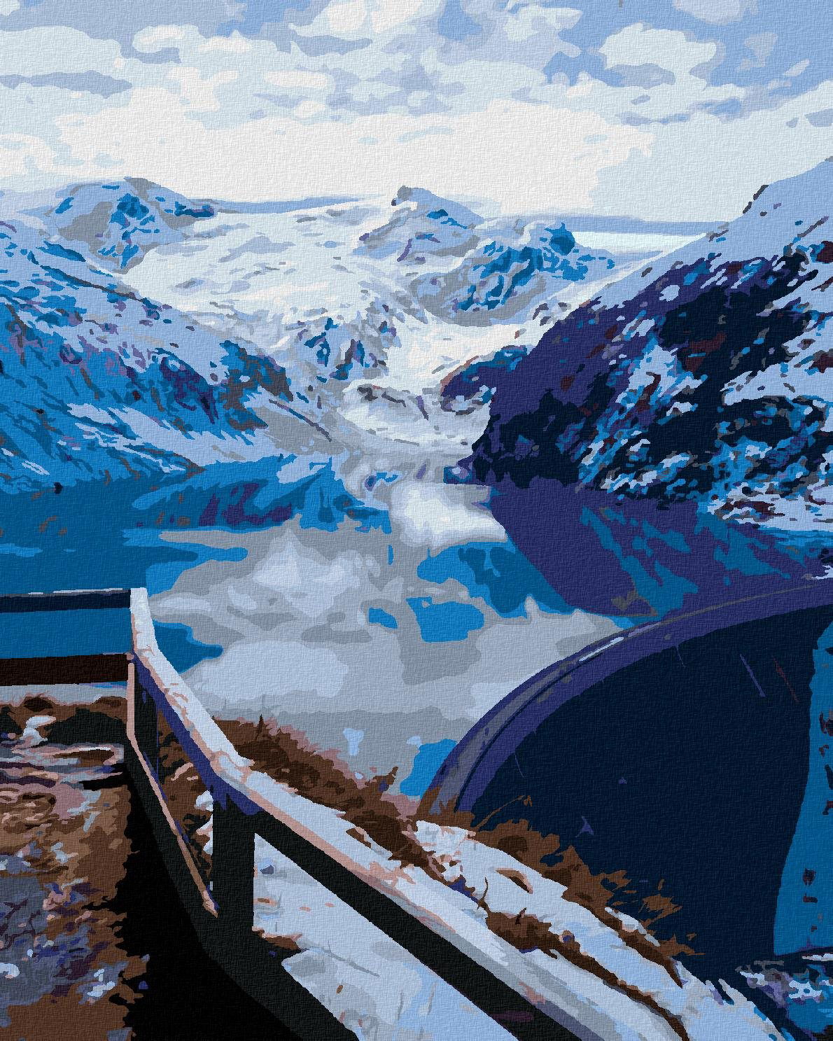 Zuty – Maľovanie Podľa Čísel – Nádrž Mooserboden V Kaprune, 80 × 100 cm, Plátno + Rám
