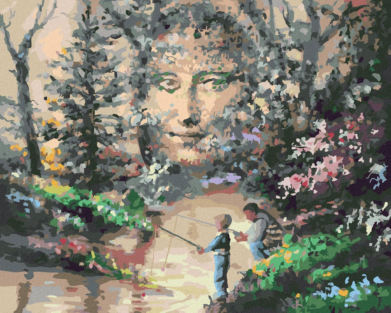 Zuty – Maľovanie Podľa Čísel – Rybárčenie A Mona Lisa (D. Rusty Rust), 40 × 50 cm, Plátno + Rám