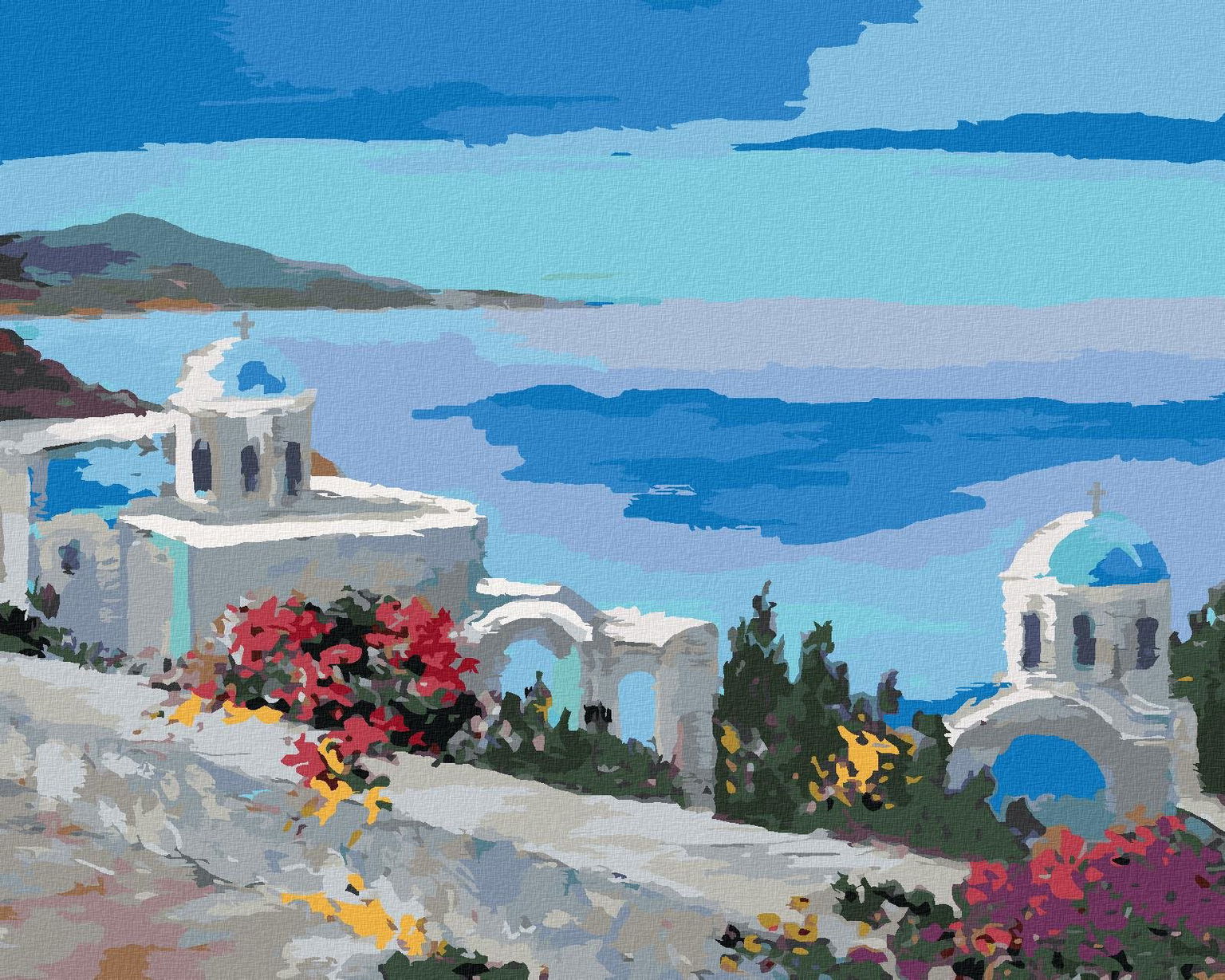 Zuty – Maľovanie Podľa Čísel – Santorini Ii, 80 × 100 cm, Plátno