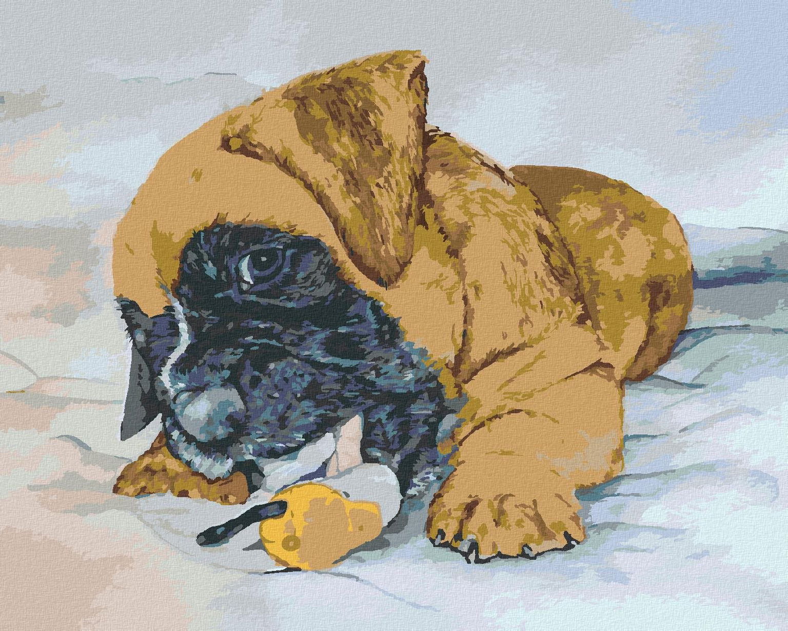 Zuty – Maľovanie Podľa Čísel – Šteňa Nemeckého Boxera, 40 × 50 cm, Plátno + Rám