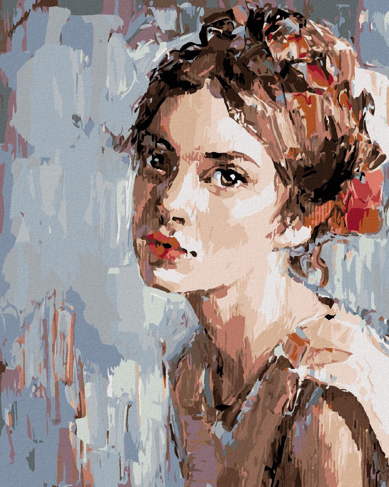 Zuty – Maľovanie Podľa Čísel – Tajomná Maľovaná Žena, 80 × 100 cm, Plátno