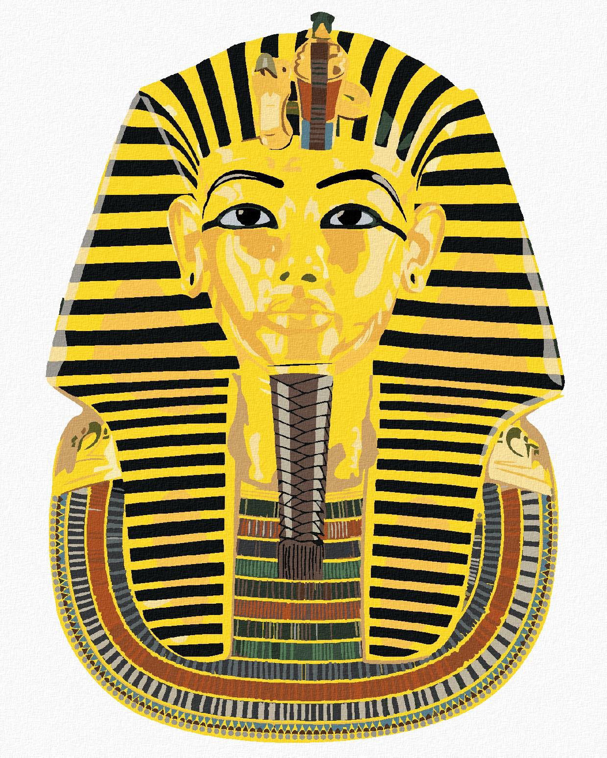 Zuty – Maľovanie Podľa Čísel – Tutanchámon Egypt, 40 × 50 cm, Plátno