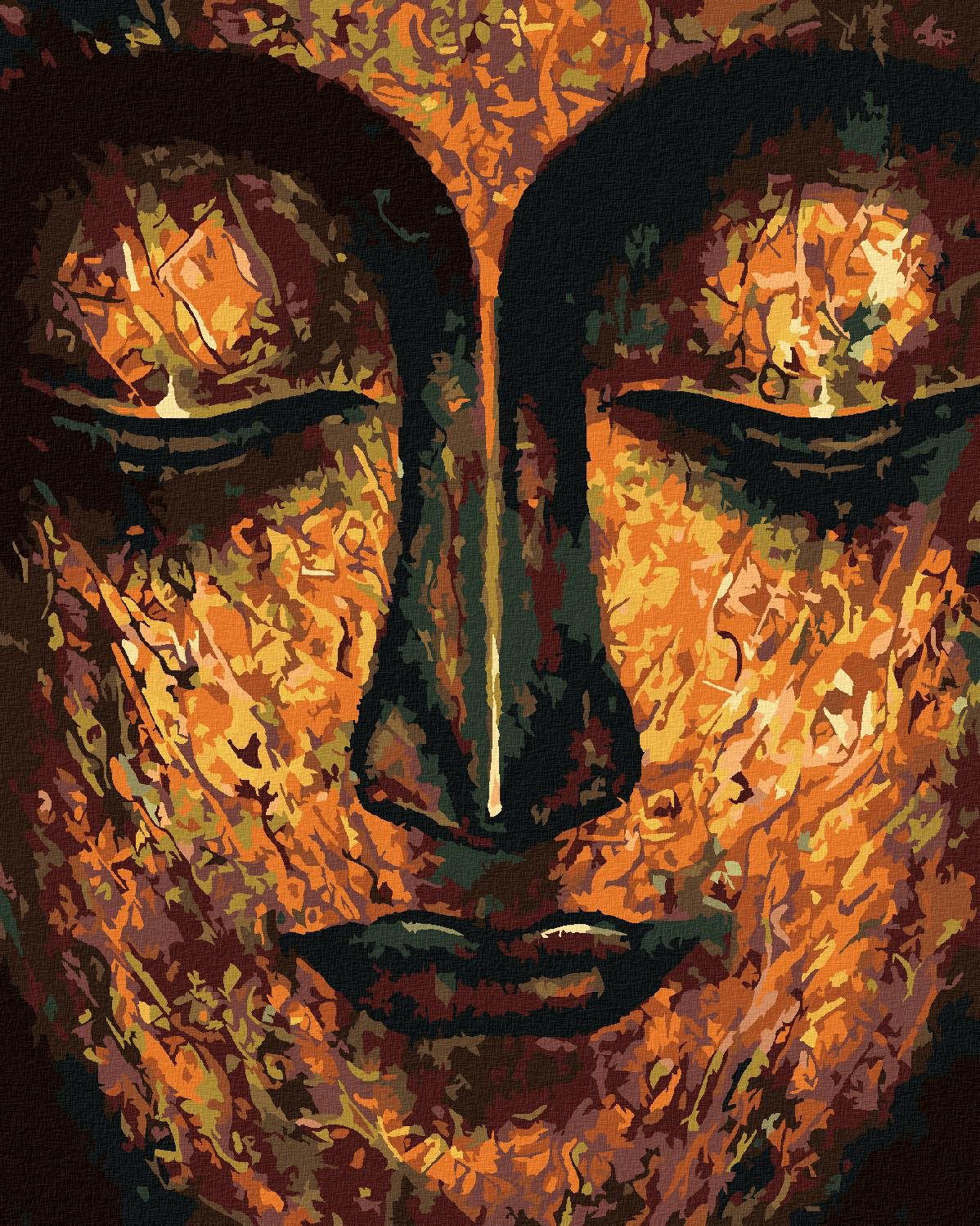 Zuty – Maľovanie Podľa Čísel – Umelecký Buddha, 80 × 100 cm, Plátno + Rám