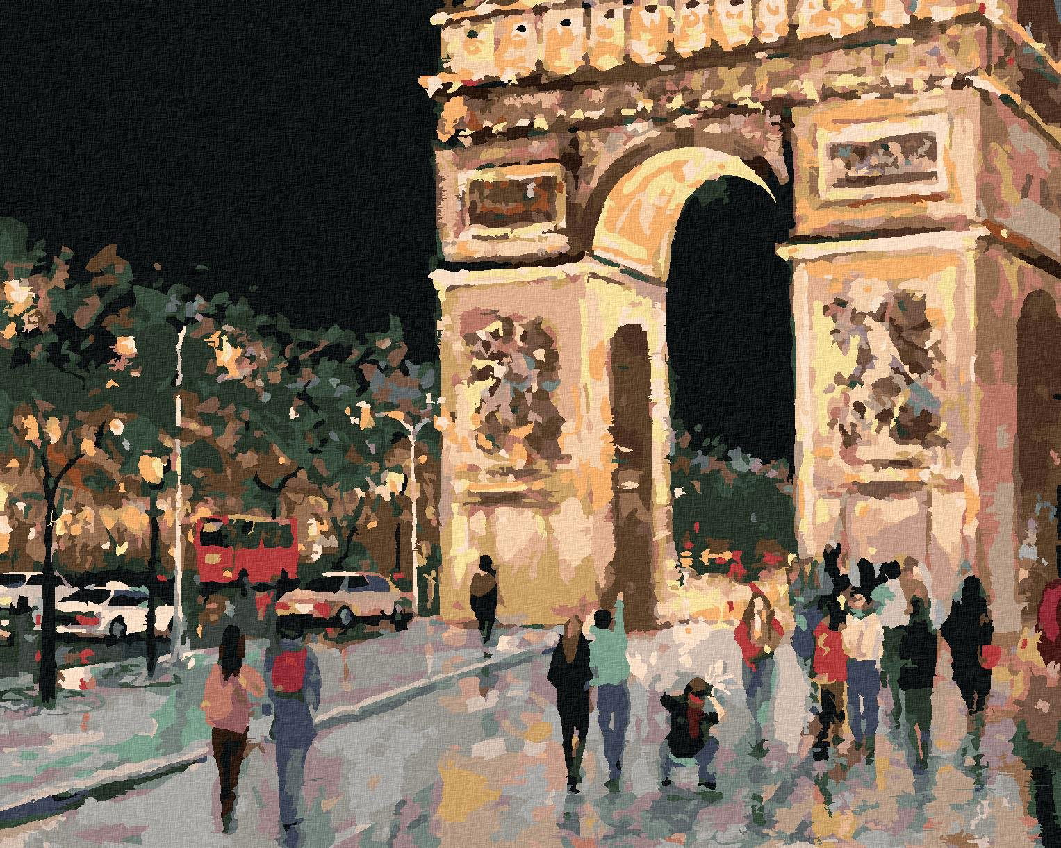Zuty – Maľovanie Podľa Čísel – Víťazný Oblúk V Noci, 40 × 50 cm, Plátno
