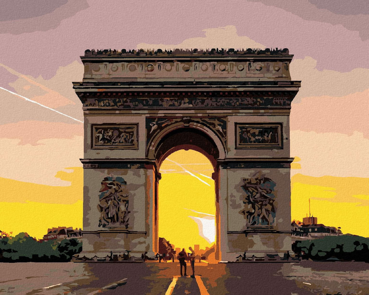 Zuty – Maľovanie Podľa Čísel – Víťazný Oblúk V Paríži, 40 × 50 cm, Plátno + Rám