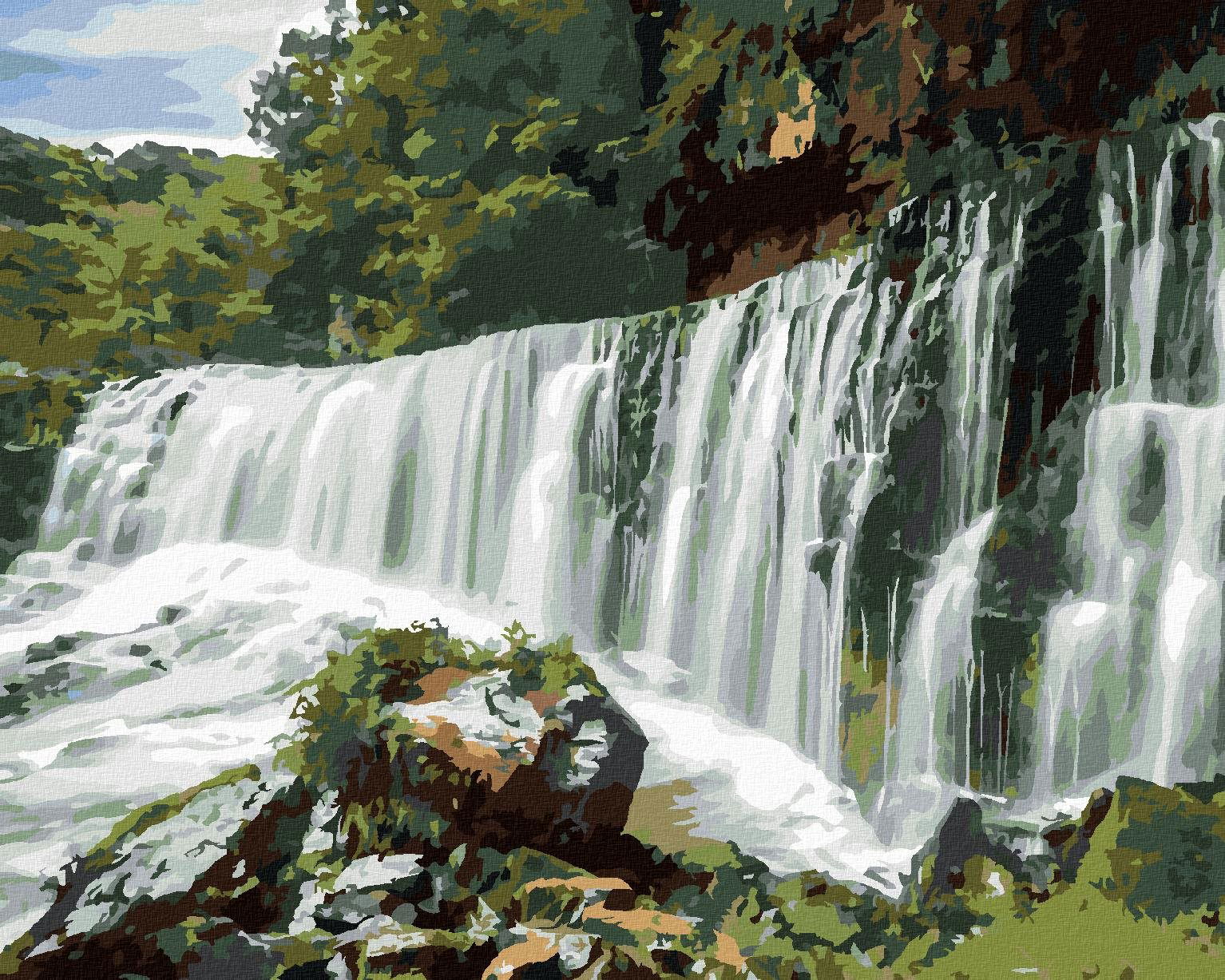 Zuty – Maľovanie Podľa Čísel – Vodopád V Anglicku, 40 × 50 cm, Plátno