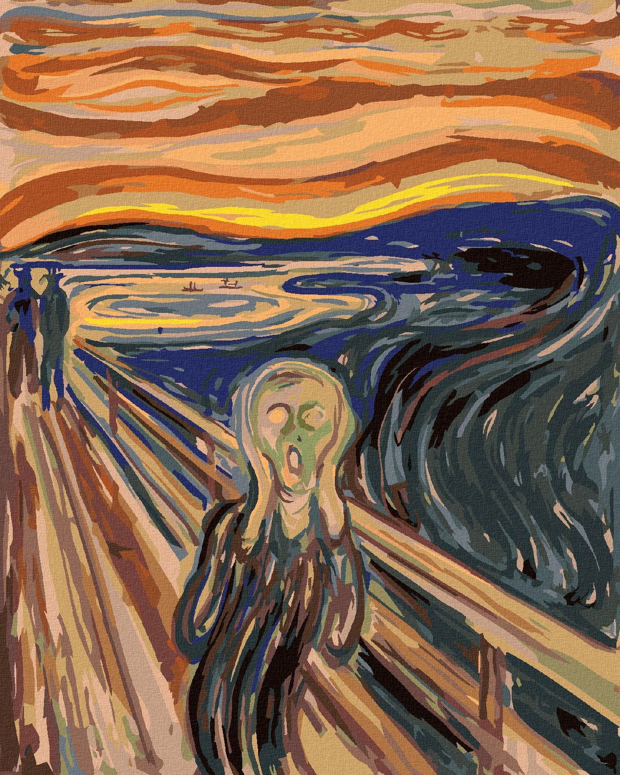 Zuty – Maľovanie Podľa Čísel – Výkrik (E. Munch), 40 × 50 cm, Plátno + Rám
