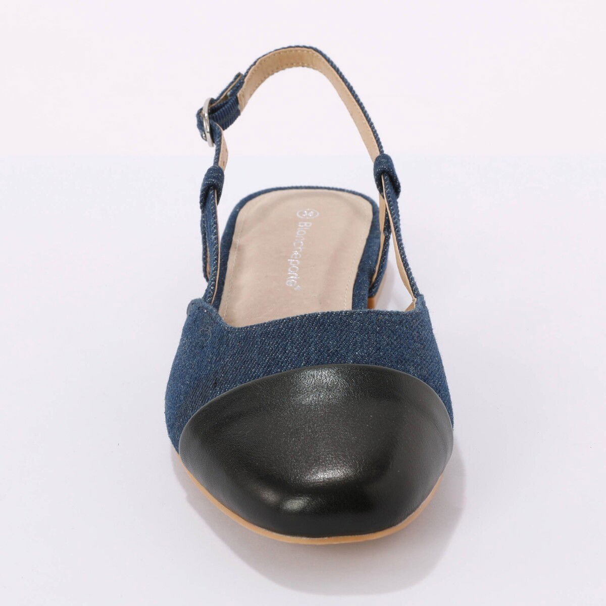 Dvojfarebné slingback baleríny veľ. 37 – obrázok 3