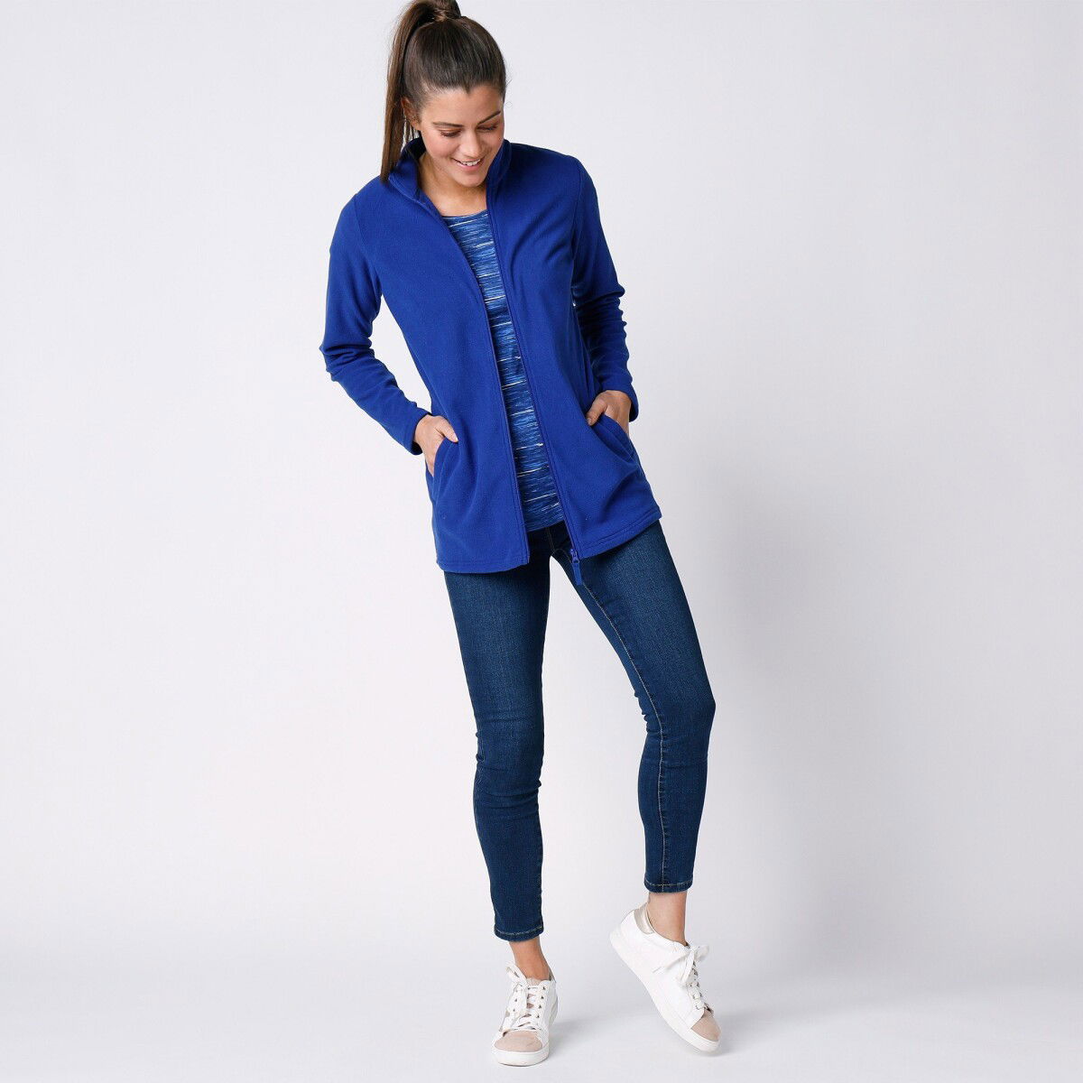 Fleecová bunda na zips – obrázok 3