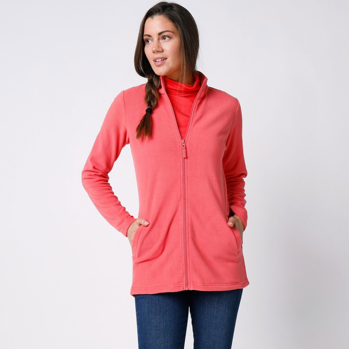 Fleecová bunda na zips – obrázok 5