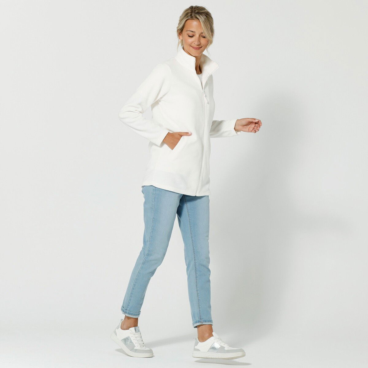 Fleecová bunda na zips – obrázok 3
