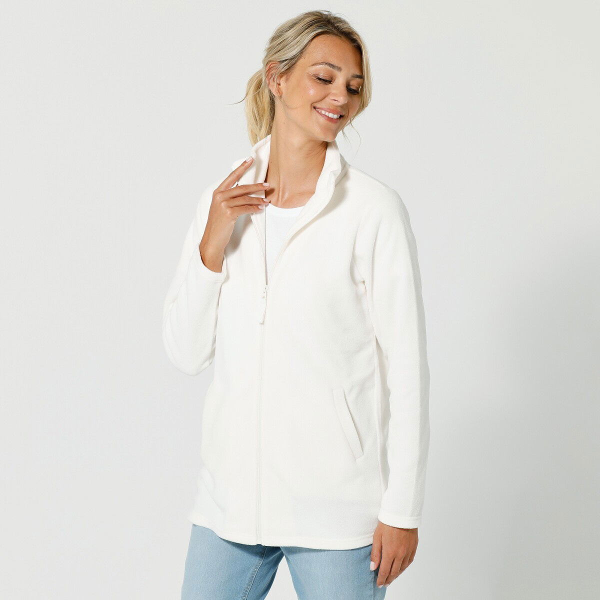 Fleecová bunda na zips – obrázok 2