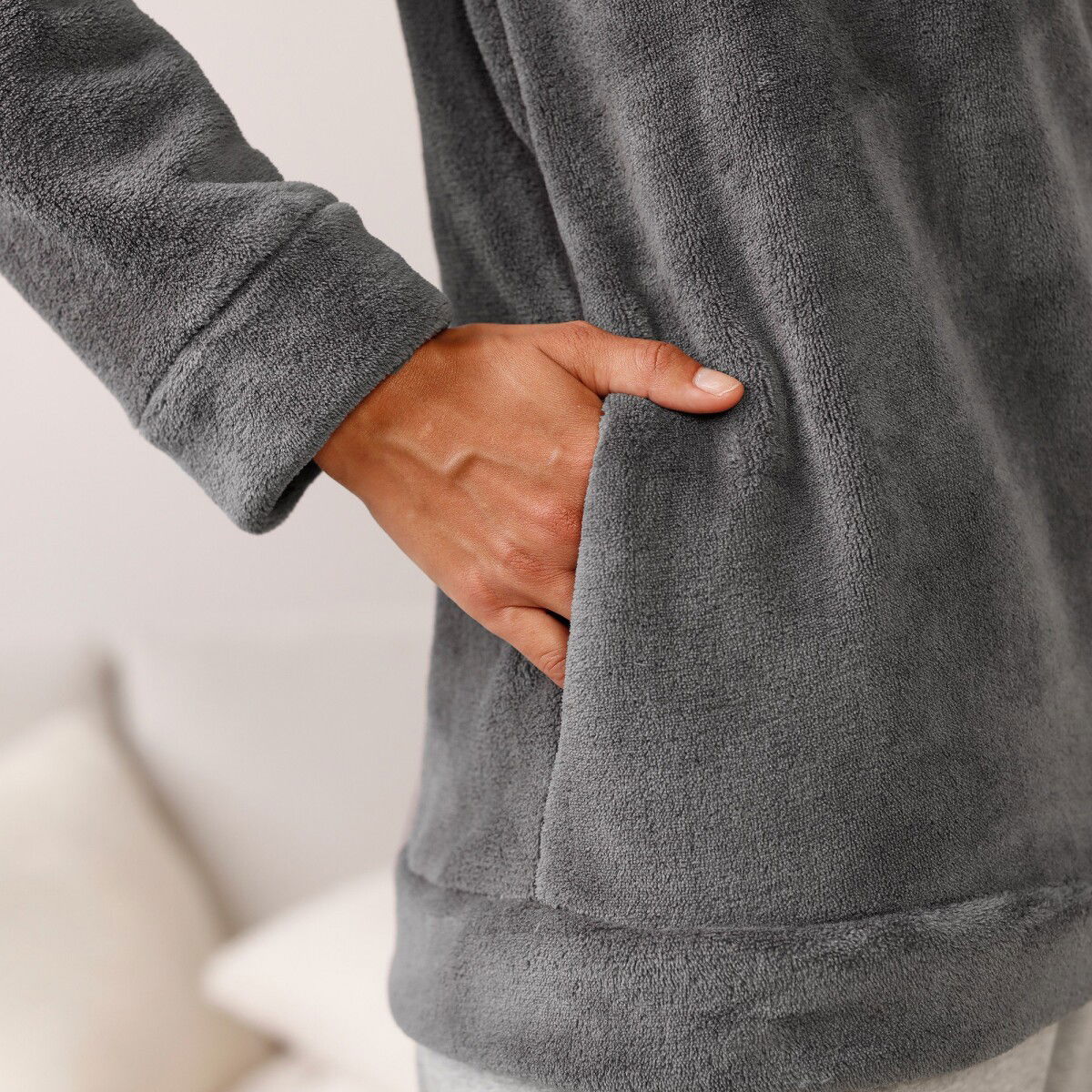 Fleecová bunda na zips – obrázok 5