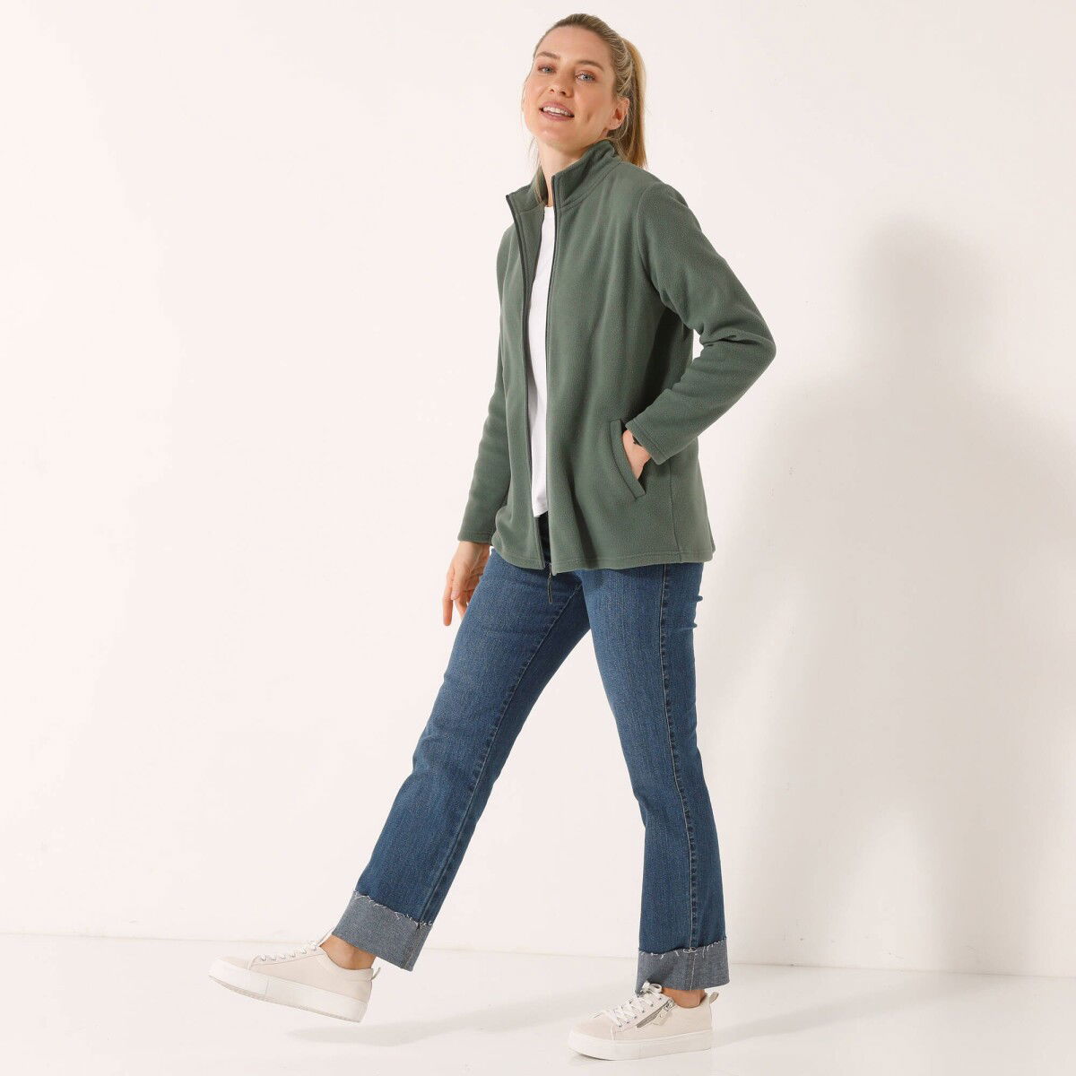 Fleecová bunda na zips – obrázok 3