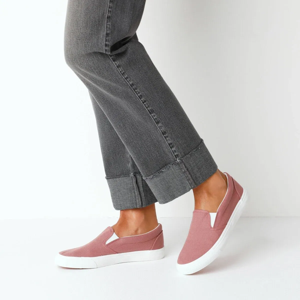 Plátené slip on tenisky veľ. 41 – obrázok 5
