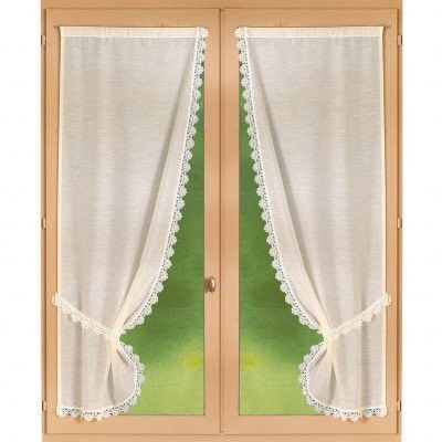 Záclonka s čipkou macramé, súprava 2 ks – obrázok 2
