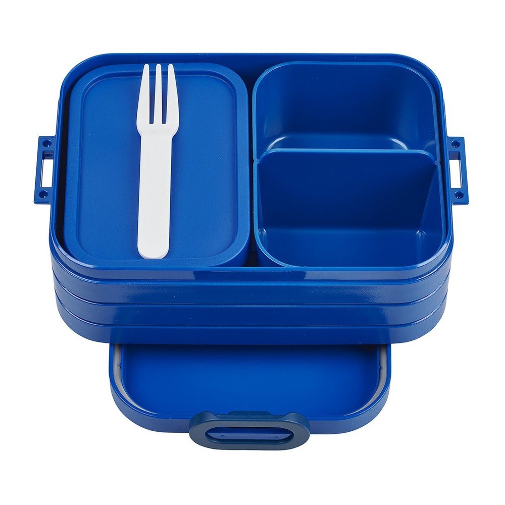 3 ks desiatových boxov s vidličkou Vivid blue – Mepal