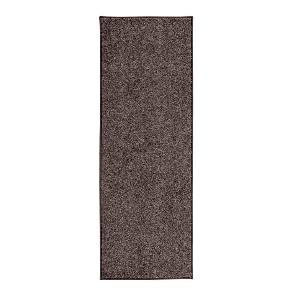 Antracitovosivý behúň Hanse Home Pure, 80 x 400 cm