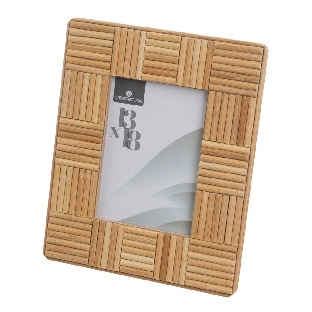 Bambusový stojací rámček v prírodnej farbe 23x28 cm – Casa Selección