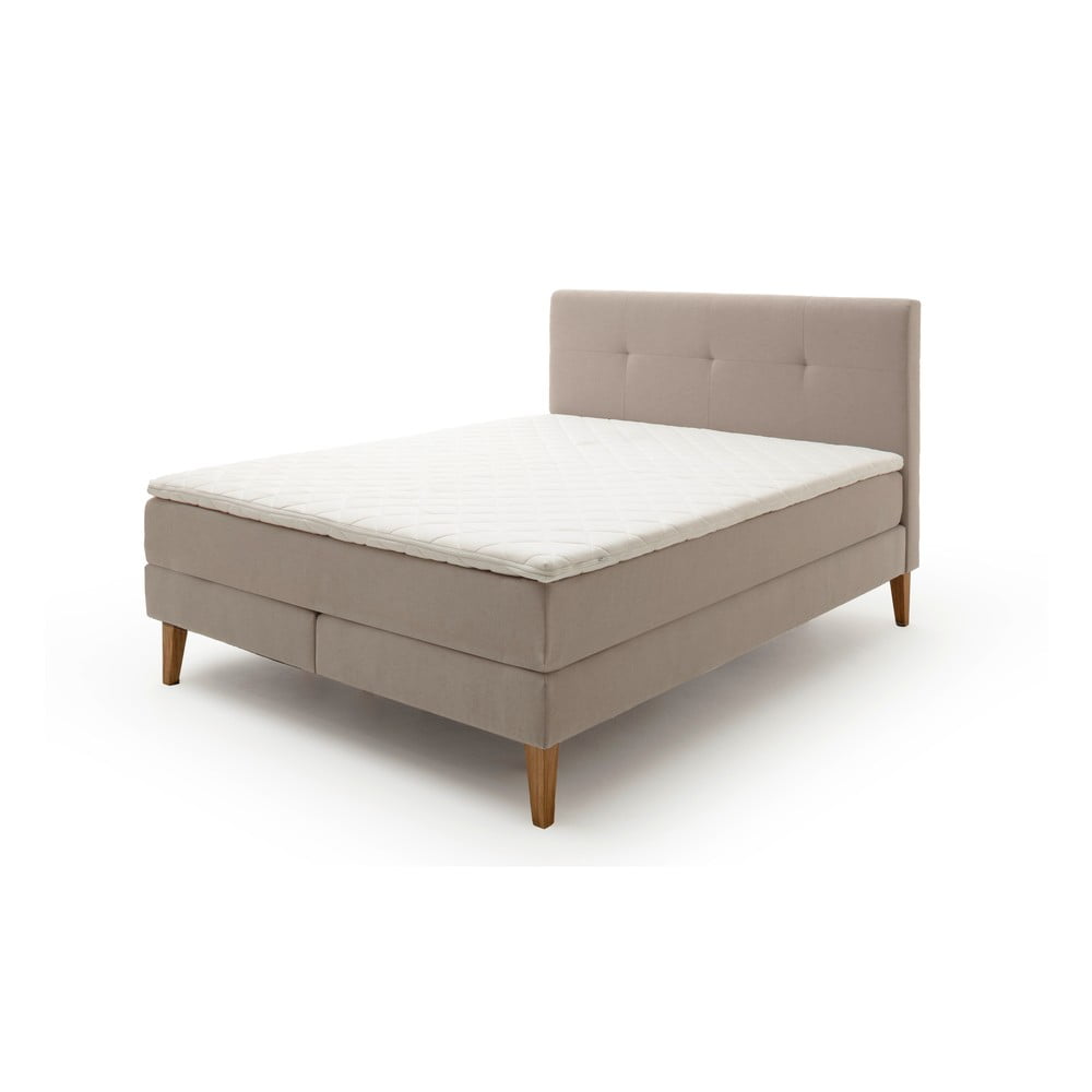 Béžová boxspring posteľ 160x200 cm Stockholm – Meise Möbel