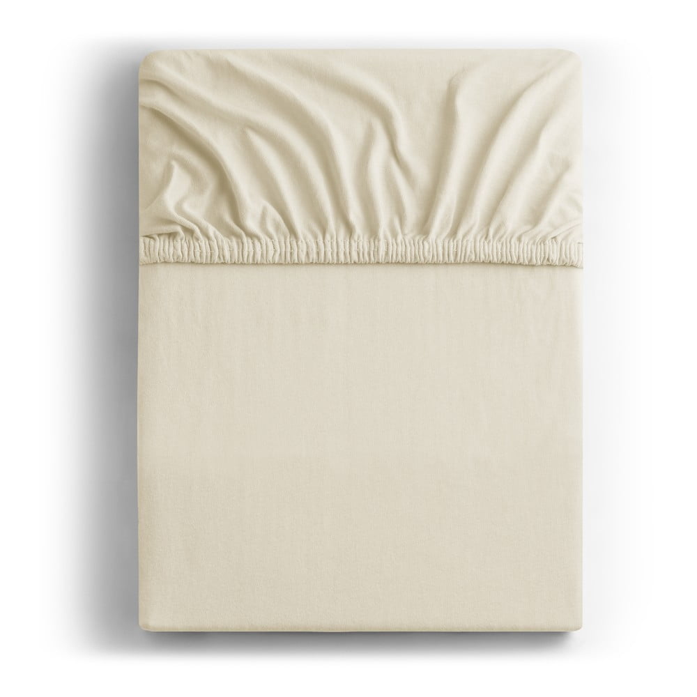 Béžová napínacia plachta jersey 140x200 cm Amber – Restilo