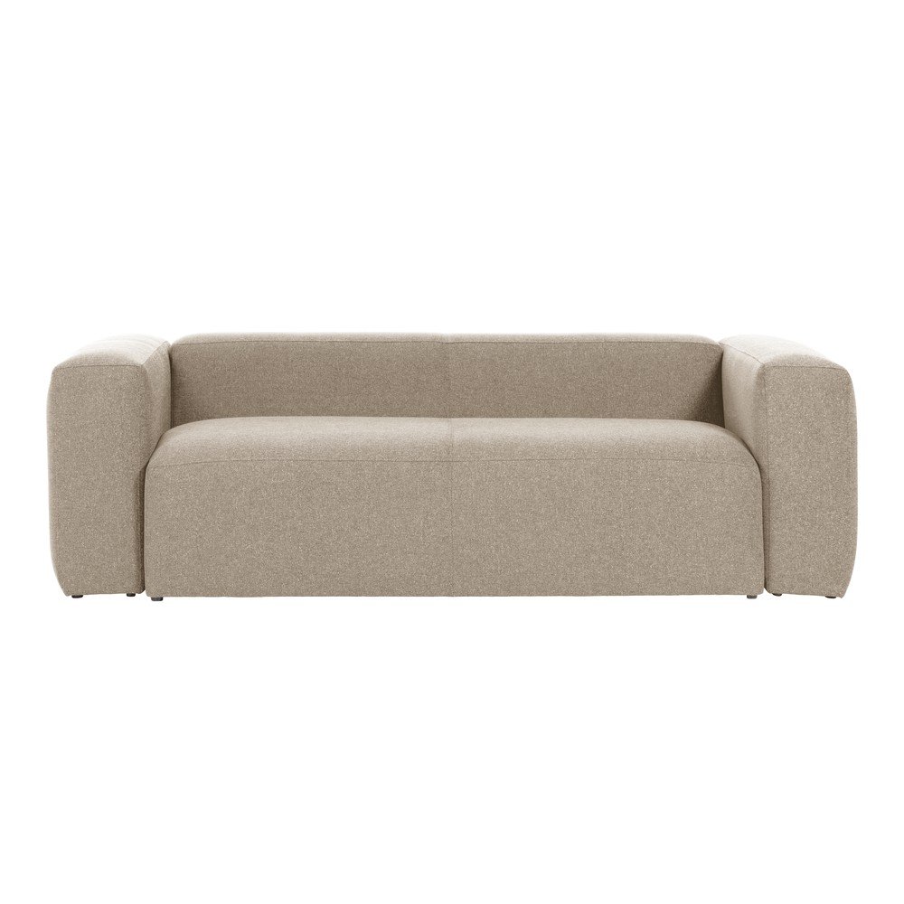Béžová pohovka Kave Home Blok, 240 cm