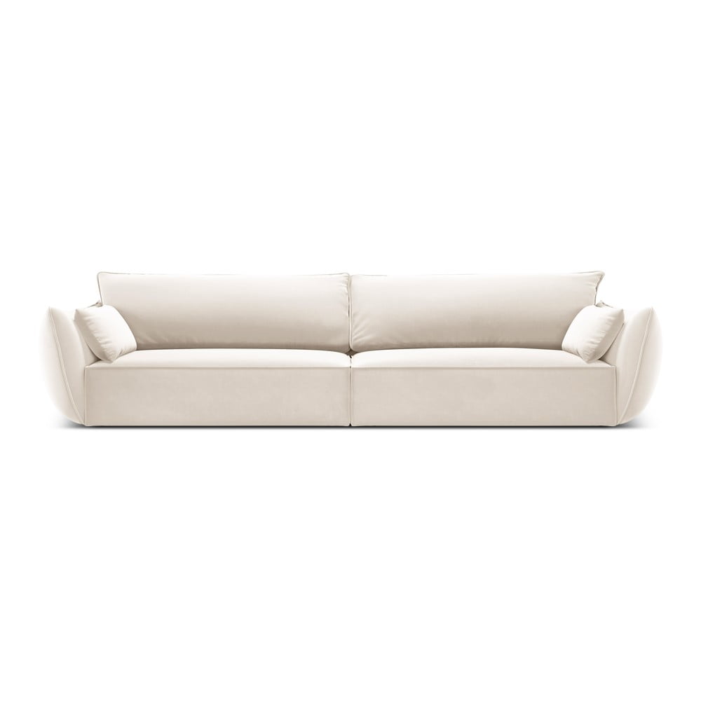 Béžová zamatová pohovka 248 cm Vanda – Mazzini Sofas